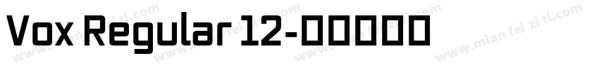 Vox Regular 12字体转换